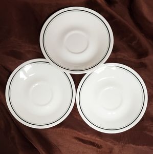 3~Corelle Zenith Coffee Cup Saucers